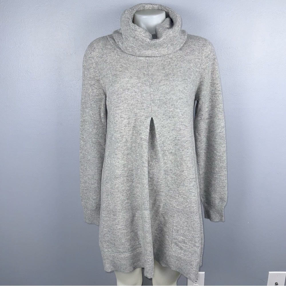 Repeat 100% Cashmere Sweater Women’s S Gray Turtleneck Knit Pullover Tunic *READ